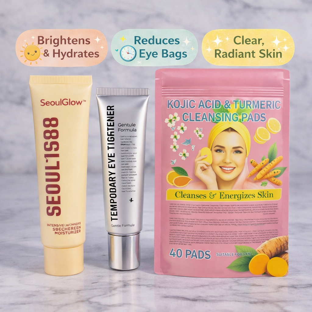Glamish Glow and Tighten Skin Care Trio - Complete Skincare Bundle Pakistan