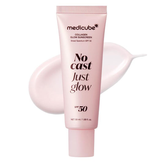 MEDICUBE | No Cast Just Glow Collagen Sunscreen | SPF 50 Broad Spectrum Face Sunscreen