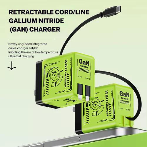 Glamish 2 in 1 GAN Ultra Fast Charger Dual Port Pakistan