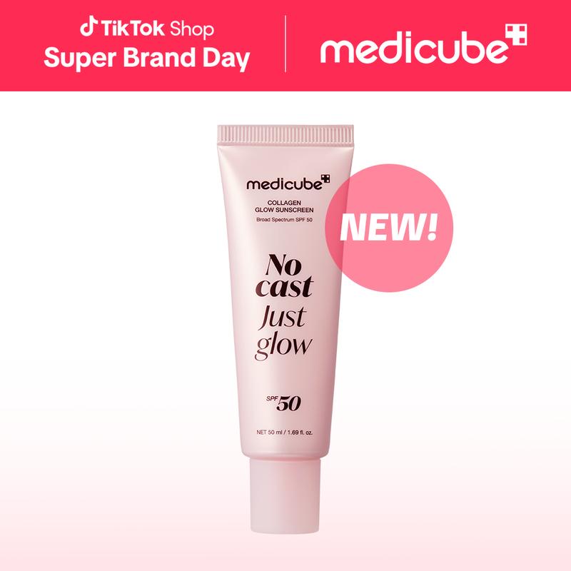 MEDICUBE | No Cast Just Glow Collagen Sunscreen | SPF 50 Broad Spectrum Face Sunscreen