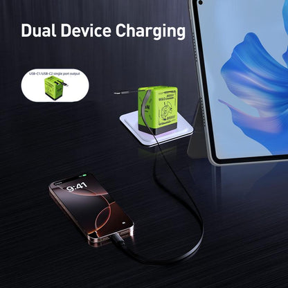 Glamish 2 in 1 GAN Ultra Fast Charger Dual Port Pakistan