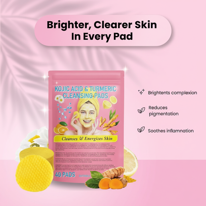 Turmeric and Kojic Acid Exfoliating Pads by Glamish - Skin Brightening