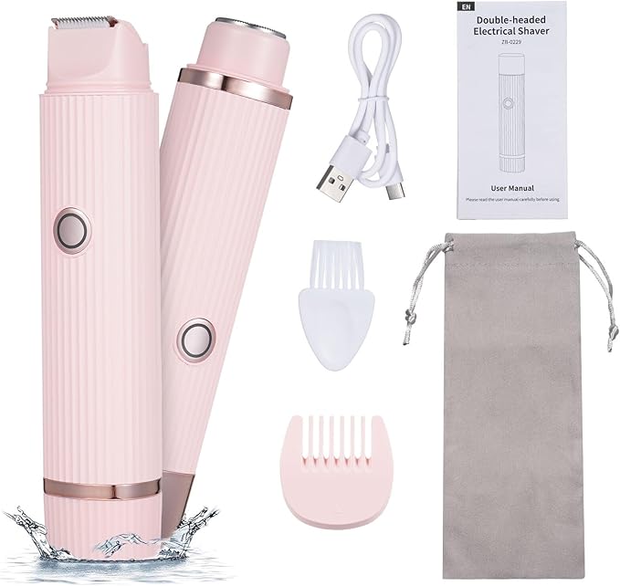 Glamish Double Headed Electric Shaver - Smooth Hair Removal Pakistan