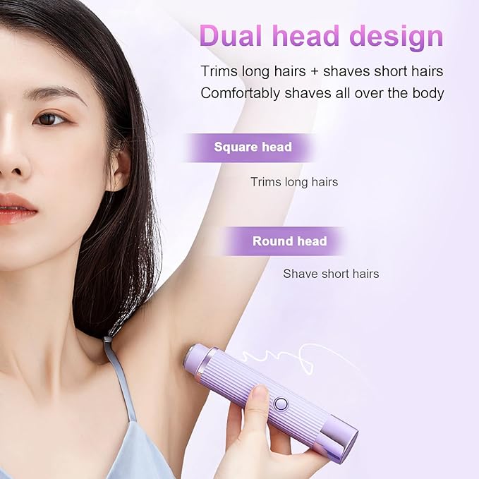 Glamish Double Headed Electric Shaver - Smooth Hair Removal Pakistan