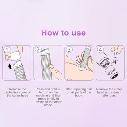 Glamish Double Headed Electric Shaver - Smooth Hair Removal Pakistan