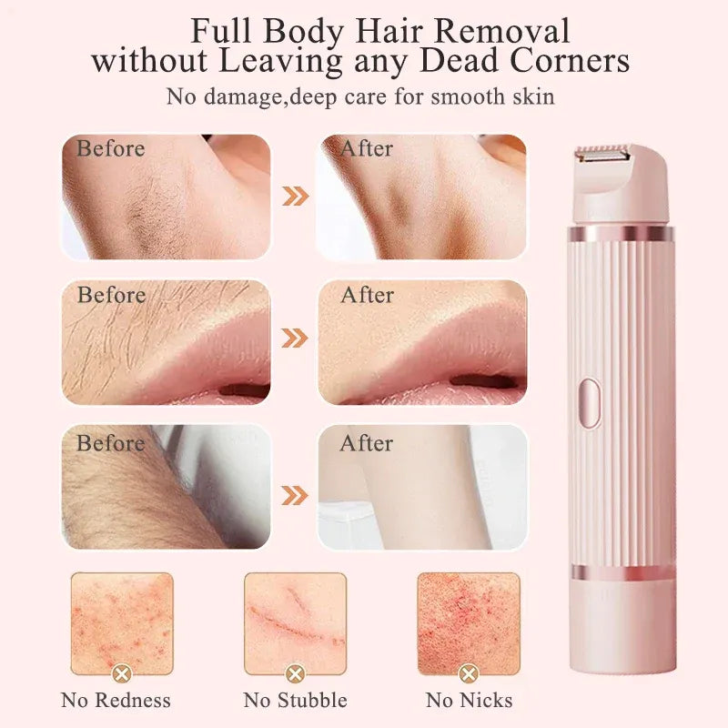 Glamish Double Headed Electric Shaver - Smooth Hair Removal Pakistan